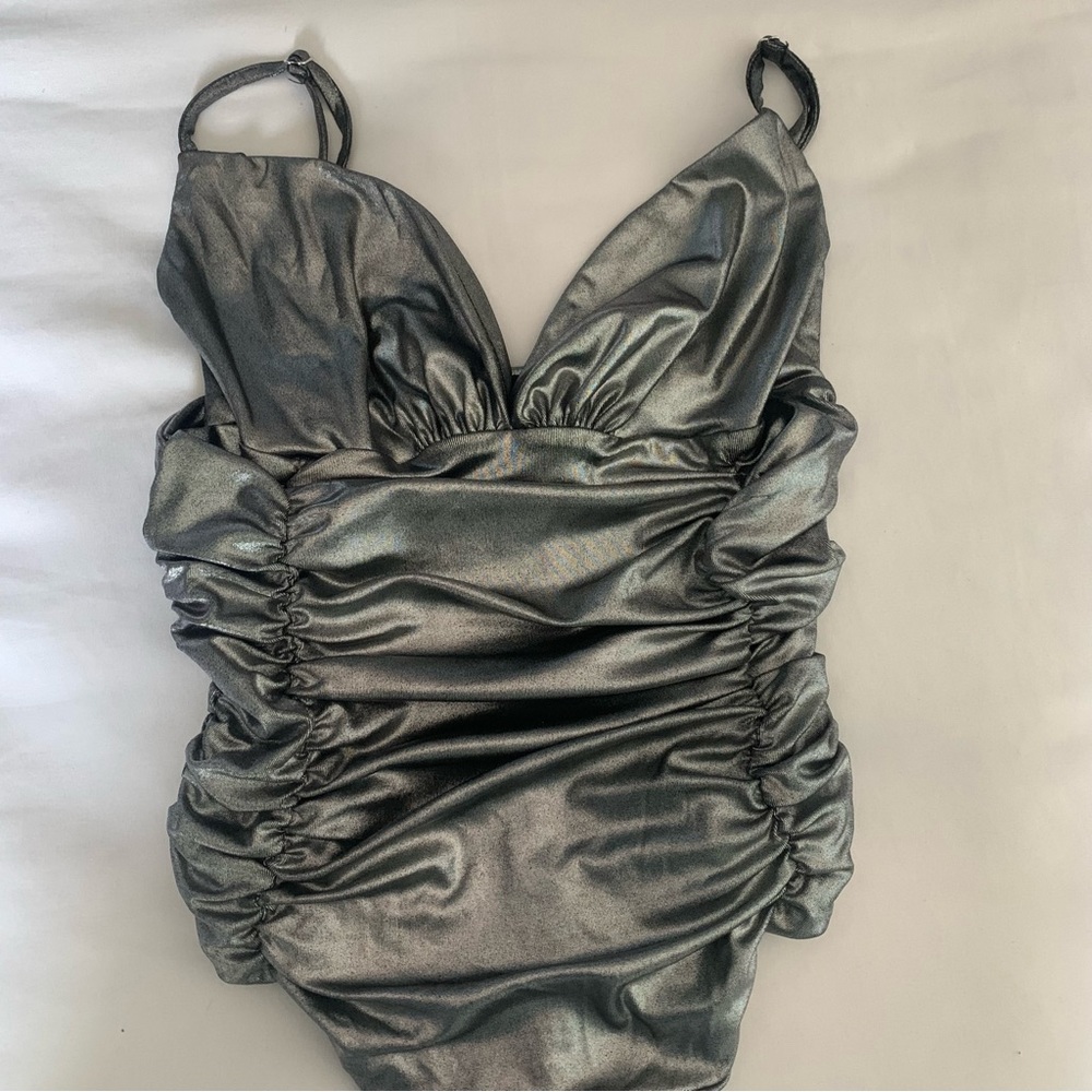 FOREVER 21 Metallic Body Suit